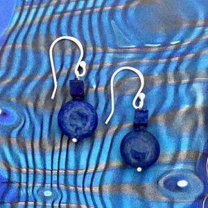 Lapis Coin Earrings