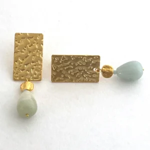 Gold Amazonite Earrings II