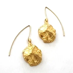Organic Dome Gold Earrings III