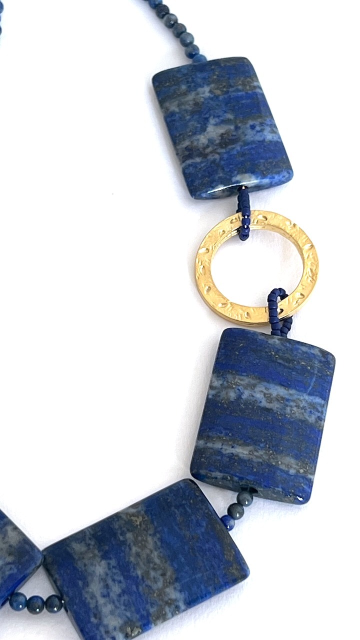 Lapis Rectangle Necklace III - Image 2