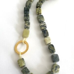 Yellow Turquoise Cube Necklace II